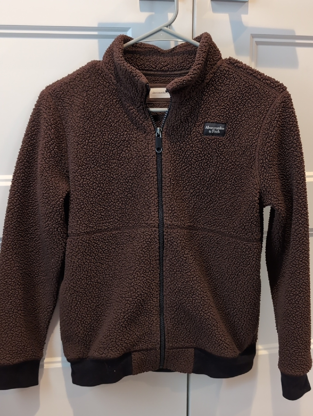 Abercrombie & Fitch Dark Brown Sherpa Zip Jacket